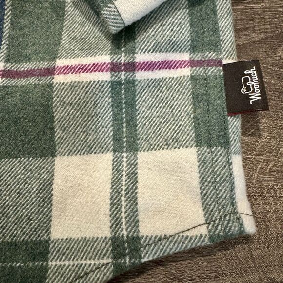 Woolrich Wool Flannel Shirt Overshirt Jacket Plaid Button Up Sz L Made USA NWT - Picture 9 of 12